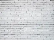 VitalCozy 10 x 8 Ft Brick Wall Backdrop for Photoshoot Polyester Fabric Brick Backdrop Background for Fireplace Home Decoration Newborn Birthday Party (White)