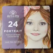 Art-n-Fly 24 Premium Oil Based Colored Pencils Easy To Blend