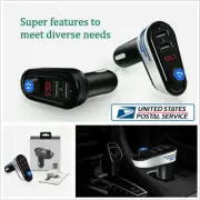 Car FM Transmitter MP3 Player Bluetooth Wireless Radio Adapter Dual USB Charger (for: Volvo)