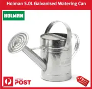 New Holman 5.0L Galvanised Watering Can Two Handles, Durable & Robust Metal
