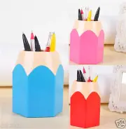 Makeup Brush Vase Pencil Pot Creative Pen Holder Stationery Tidy Desk Storage