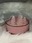 SINCERELY JULES Pink Holiday Christmas Tree Candle 10.6 oz Sparkling Frost