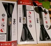 New SINGER PRO SERIES - 12 IN TAILOR SCISSORS Chrome Plated Metal Rubber Coated