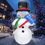 6FT High Christmas Inflatables Outdoor Shaking Snowman Inflatable with Build-...