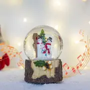 Snow Globes Glitter Water Globe Decoration Musical Snow Globes Decor Christma...