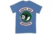 Riverdale Unisex Adult South Side Serpents T-Shirt (Royal Blue/Green/Black) - UTBI309