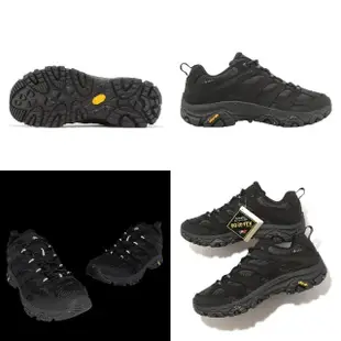 【MERRELL】登山鞋 Moab 3 Smooth GTX 男鞋 防水 黑 珠面皮 郊山 越野 戶外(ML036361)