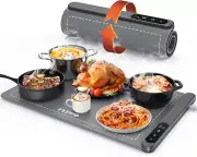 Food Warming Mat, Upgrade High-Tech Graphene Heating, Fast Full Surface Electric
