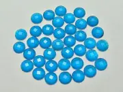 200 Neon Blue Flatback Acrylic Round Rhinestone Gems 8mm No Hole