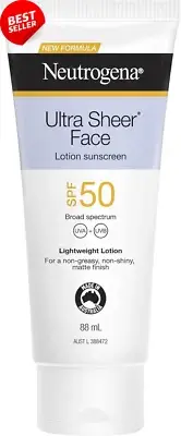 Ultra Sheer Face Lotion Sunscreen SPF50 88 Ml