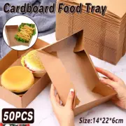 Kraft Boat Tray Hot & Cold Food Kraft Snack Tray Biodegradable Takeaway Meal Box