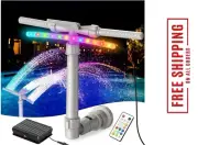 Solar Pool Fountain with 9-Colors LED Lights and RF Remote for Above Ground Pool