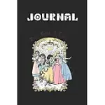 JOURNAL: DISNEY PRINCESS ONCE UPON A TIME VINTAGE CARTOON BLANK JOURNAL NOTEBOOK SIZE FOR DIARY STUDENT TEACHER FRIEND WITH 120