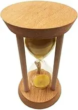 Vintage Metal Sandglass Hourglass Sand Clock Timers Home Decor, Yellow, 20 Mins
