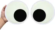 Cinvo 7 Inch Glowing Googly Eyes Self Adhesive 18cm Giant Wiggle Eyes Glowing in The Dark Large Decor Eyes for Party Refrigerator Door Christmas Trees Car DIY Craft Projects (Pack of 2)
