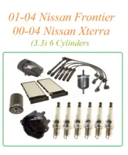 Tune Up For 00-04 Nissan Frontier Xterra 3.3v6: SparkPlug Cap Rotor WireSet Fuel (for: Nissan)