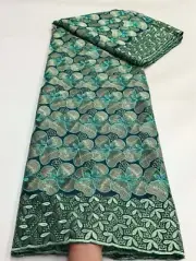 Cotton African Lace Fabric Voile Lace Fabric Nigerian Dry Lace Fabrics Stones
