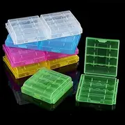 ElgnAura Multifunctional Plastic Case, 5 Colors Battery Storage Box, Transparent Holder for AA AAA Battery Organization