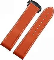 [DJDLFA] 20mm 22mm Rubber Silicone Watch Bands For Omega Seamaster 300 speedmaster Strap Watchband Men's watch Accessories