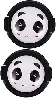 TINEASUR 52mm Camera Lens Cap Adorable Panda Design Universal Lens Protectors Protective Covers for DSLR Cameras