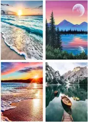 Paint by Numbers for Adults - DIY Adult Paint by Number Kits Pack on Canvas Sun