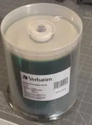 VERBATIM CD-R CDR 52X Silver Inkjet Printable 100 pack Spindle 95256