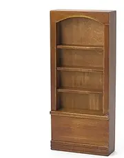 Odoria Dollhouse Bookcase Miniature Shelf: 1/12 Scale Bookshelf for Library School Office - Mini Living Room Display Wall Cabinet Antique Retro - Tiny Wood Furniture Victorian Vintage Brown