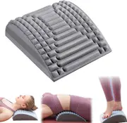 Neck & Back Stretcher Refresh, Back Neck Cracker For Lower Back Pain Relief, Multi-level Adjustable Spine Board For Herniated Disc, Sciatica Grey