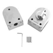 Modern Silver Tempered Glass Door Lock Quick Installation without Any Damage