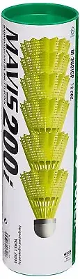 Badminton Shuttlecock Yonex Mavis 200i Nylon Badminton Shuttlecock Pack of 6 NAU
