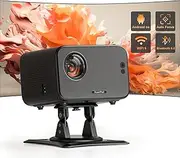 [Auto Focus & Android System] XuanPad Smart Mini Projector with WiFi and Bluetooth, 23000 Lumen Projector 4K Support, Auto Keystone, 3D Stereo Sound Outdoor/Home Projector with 360°Adjustable Stand