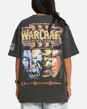 [AMERICAN THRIFT] American Thrift X Warcraft: Reign Of Chaos Heavy T-shirt Black Wash - Size 2XL 2XL Black Wash