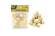 96 x Wooden Blocks Cubes 2.5x2.5cm Wood Maths Puzzle Building Stacking Toy Handcraft
