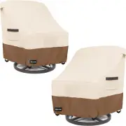 Outdoor Swivel Lounge Chair Cover 2 Pack,600D Waterproof Heavy Duty Outdoor Chai