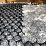 Gravel Stabilizer Grid Ground Grid, Used to Stabilize Highway Subgrade, 5cm Tall Heavy Duty Gravel Grid for Slope, Subgrade Work, Driveways, Parking Areas(6x10m/19.7x32.8ft)