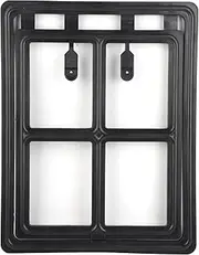 TOUISEDGI Plastic Pet Dog Cat Door Magnetic Locking Safe Flap Screen Window Gate White XL for Comfortable Environment (XL Field Style)