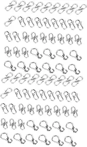 SEWACC 2sets Retro s Hook Clasp Jewelry Making Charms Alloy Clasps DIY Accessories 3 Styles 40pcs*2 Random Style