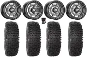 Sedona Rift 15x6 Wheels Gy 32" RC500S Sticky Tires Polaris RZR XP 1000 / PRO XP