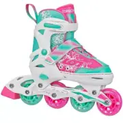 RDS Ion 7.2 White/Pink/Mint Adjustable Inline Skates
