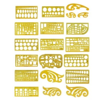 Geometric Drawings Stencils Measuring Rulers Shape Template for Drawing Engineer