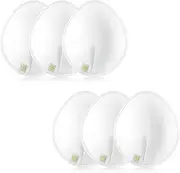 First Days Maternity - Large Reusable Breast Pads, Washable and Reusable Pads for Breastfeeding, Made of Cotton, Absorbent Breast Pads, Large, 18cm Long, One Pack (6 Pads in Each Pack)