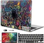LCMOCICO Compatible with MacBook Pro 13 inch Case M2 M1 A2338 2022 2021 2020-2016 A2251 A2289 A2159 A1989 A1706, Pattern Plastic Hard Shell Keyboard Cover Screen Film Webcam Cover, Abundant Formula