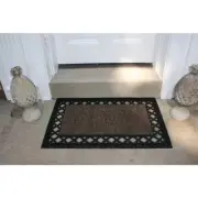 GrassWorx 10376405 Polyethylene/Rubber Quarter Style Door Mat 30 L x 18 W in.