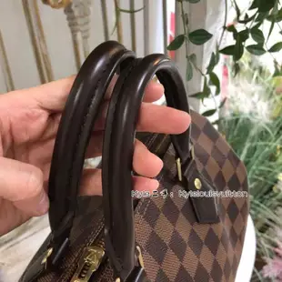 LV二手正品 LV  路易威登  N41368 咖啡色 棋盤格 speedy25 附背帶 波士頓 手提包 肩背包