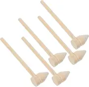 FIXOSHEE 5pcs Mini Wooden Hammers for Safe Durable Mallet for Building Blocks Archaeology Role Playing First Birthday Celebrations Promotes Fine Motor Skills and Imaginative Play