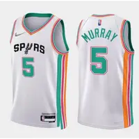 在飛比找蝦皮購物優惠-熱賣球衣 2022 NBA球衣馬刺隊5#MURRAY白鑽lo