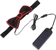 [outret] Glow in The Dark Tie Light Up Bow Tie Neon LED Bowtie Glow in The Dark for Kids Boys Men Rave Party Funny Costume Jacket Clothes Shirt Accessories(Red)