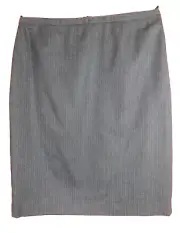 NWT 365 BROOKS BROTHERS Women Thin Flannel Wool Pencil Skirt Stripe 12 $119.50