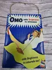 OMO adds Brightness to whiteness EMBOSSED HANGING Tin Metal Sign 24.5x35cm NEW