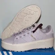 Adidas Originals Stan Smith Bonega X Shoes Womens 6.5 HQ6044 Silver Dawn Purple